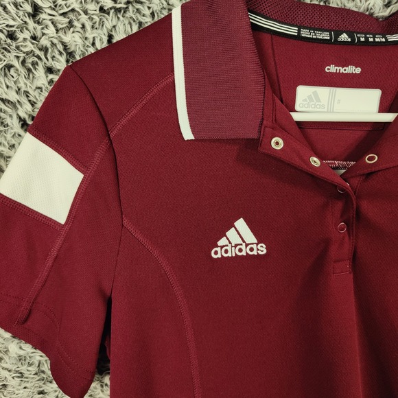 Texas A&M Aggies Adidas Climalite Polo College Football Top Maroon Womens Medium - Picture 8 of 10